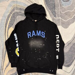 Gallery Dept x La Rams 90s Vintage Black Hoodie Mens Size Large